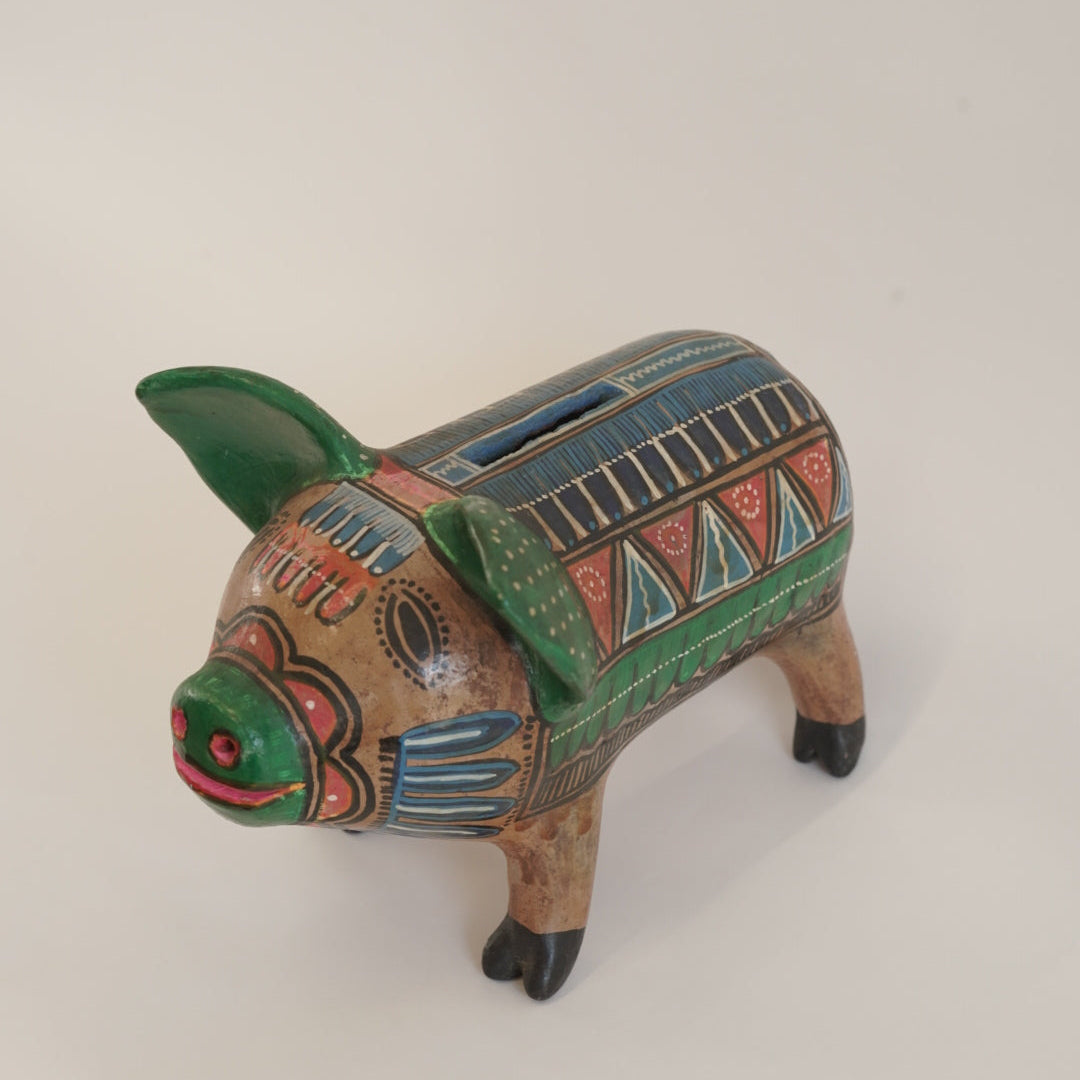 豚の陶器の貯金箱/メキシコ